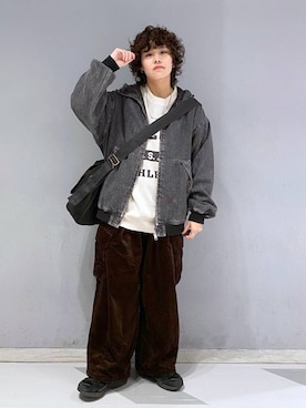 「アイテム（ブルゾン）」を使った、もりさん（メンズ・159cm・20代）の秋コーディネート