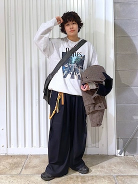 「RAGEBLUE（レイジブルー）のアイテム（バッグ）」を使った、もりさん（メンズ・159cm）の冬コーディネート