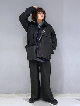 「アイテム（ブルゾン）」を使った、もりさん（メンズ・159cm・20代）の冬コーディネート