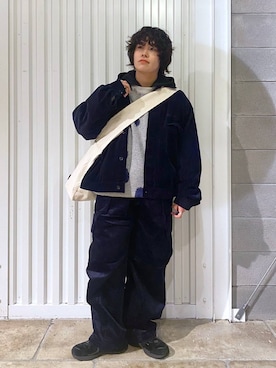 「アイテム（パーカー）」を使った、もりさん（メンズ・159cm）の秋コーディネート