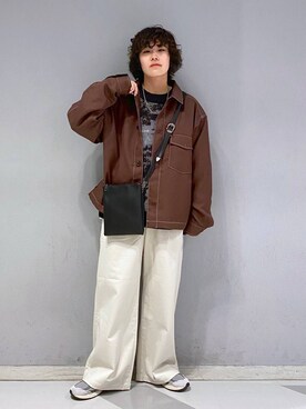 「アイテム（ブルゾン）」を使った、もりさん（メンズ・159cm・20代）の秋コーディネート