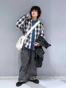 「アイテム（ブルゾン）」を使った、もりさん（メンズ・159cm・20代）の秋コーディネート