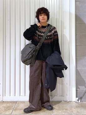 「RAGEBLUE（レイジブルー）のアイテム（バッグ）」を使った、もりさん（メンズ・159cm）の秋コーディネート