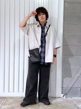 「アイテム（ショルダーバッグ）」を使った、もりさん（メンズ・159cm）の夏コーディネート