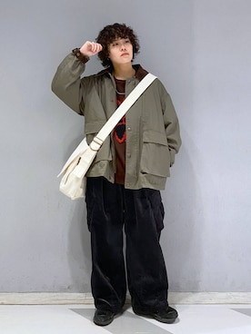 「アイテム（ブルゾン）」を使った、もりさん（メンズ・159cm・20代）の秋コーディネート