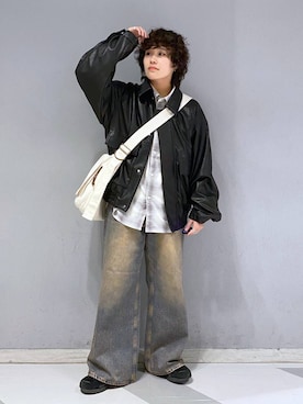「アイテム（ブルゾン）」を使った、もりさん（メンズ・159cm・20代）の秋コーディネート