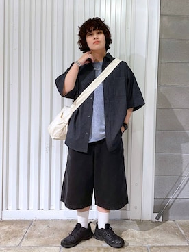 「RAGEBLUE（レイジブルー）のアイテム（Tシャツ/カットソー）」を使った、もりさん（メンズ・159cm）の夏コーディネート