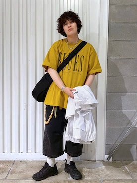 「アイテム（ネックレス）」を使った、もりさん（メンズ・159cm）の夏コーディネート