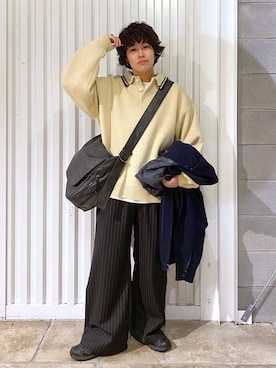 「RAGEBLUE（レイジブルー）のアイテム（ブルゾン）」を使った、もりさん（メンズ・159cm）の冬コーディネート