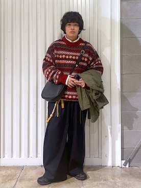 「アイテム（テーラードジャケット）」を使った、もりさん（メンズ・159cm・20代）の冬コーディネート