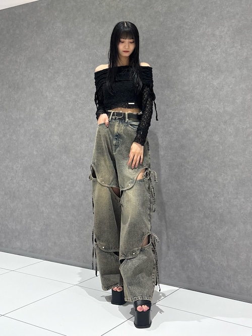 EAMANNO SCERVINO スエット　レース　オフショルダー　黒 楽天市場】[3点購入＆クーポン利用で2,480円]【即納】スウェット