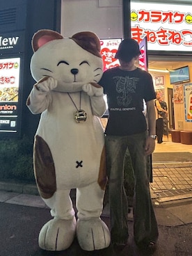 「NUMBER (N)INE（ナンバーナイン）のアイテム（Tシャツ/カットソー）」を使った、kenseilさん（メンズ・182cm）の秋コーディネート