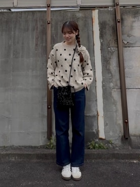 「アイテム（シュシュ）」を使った、soraさん（レディース・163cm）の秋コーディネート