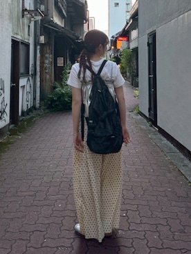 「アイテム（バックパック/リュック）」を使った、soraさん（レディース・163cm）の夏コーディネート