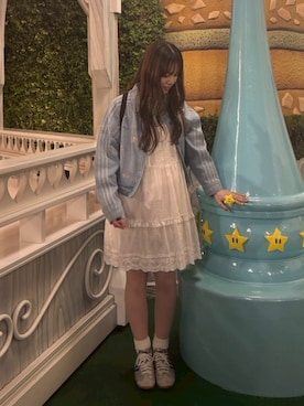 「アイテム（デニムジャケット）」を使った、soraさん（レディース・163cm）の秋コーディネート