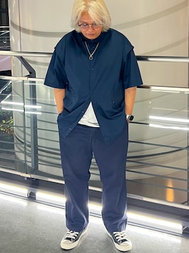「CONVERSE ALL STAR（コンバースオールスター）のアイテム」を使った、くぅろさん（メンズ・165cm）の夏コーディネート