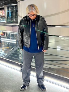 「アイテム（チノパンツ）」を使った、くぅろさん（メンズ・165cm）の春コーディネート