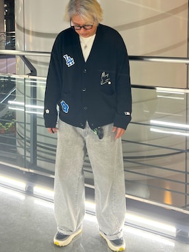 「MLB（メジャーリーグベースボール）のアイテム」を使った、くぅろさん（メンズ・165cm）の春コーディネート