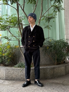 「アイテム（ニットキャップ/ビーニー）」を使った、overriderintaroさん（メンズ・161cm・20代）の冬コーディネート