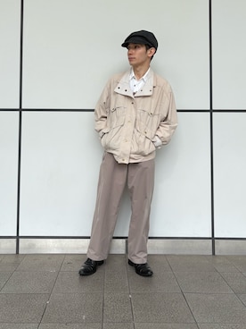 「アイテム（キャスケット）」を使った、overriderintaroさん（メンズ・161cm）の秋コーディネート