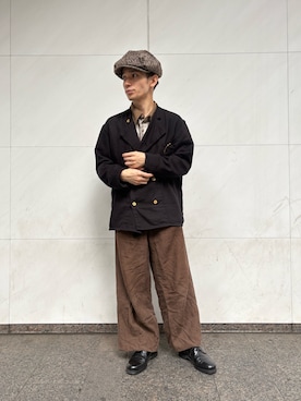 「アイテム（キャスケット）」を使った、overriderintaroさん（メンズ・161cm）の秋コーディネート
