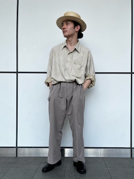「アイテム（帽子）」を使った、overriderintaroさん（メンズ・161cm）の夏コーディネート