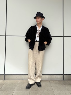 「OVERRIDE（オーバーライド）のアイテム」を使った、Rintaroさん（メンズ・161cm）の秋コーディネート