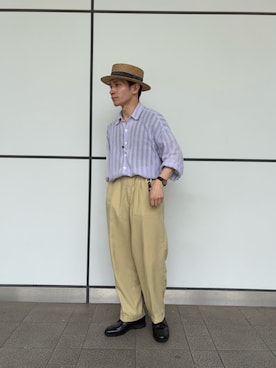 「OVERRIDE（オーバーライド）のアイテム」を使った、Rintaroさん（メンズ・161cm）の夏コーディネート