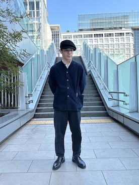「arth（アース）のアイテム（帽子）」を使った、overriderintaroさん（メンズ・161cm）の春コーディネート