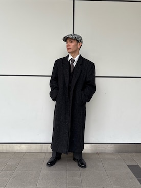「アイテム（ハンチング/ベレー帽）」を使った、overriderintaroさん（メンズ・161cm・20代）の冬コーディネート