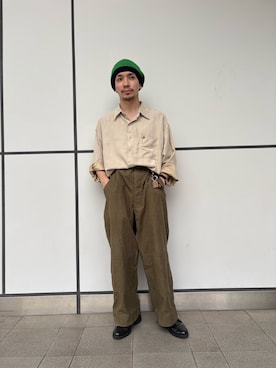 「arth（アース）のアイテム（帽子）」を使った、Rintaroさん（メンズ・161cm）の秋コーディネート
