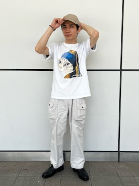 「アイテム（キャップ）」を使った、overriderintaroさん（メンズ・161cm）の夏コーディネート