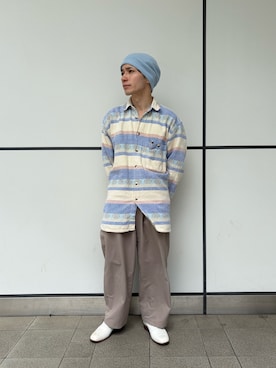 「arth（アース）のアイテム（帽子）」を使った、Rintaroさん（メンズ・161cm）の秋コーディネート