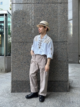 「OVERRIDE（オーバーライド）のアイテム」を使った、Rintaroさん（メンズ・161cm）の春コーディネート