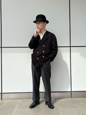 「ハットコーデ」｜overriderintaroさん（メンズ・161cm）の秋コーディネート