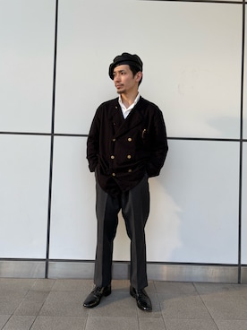 「arth（アース）のアイテム（帽子）」を使った、Rintaroさん（メンズ・161cm）の秋コーディネート