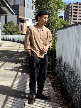 「アイテム（ハンチング/ベレー帽）」を使った、overriderintaroさん（メンズ・161cm・20代）の秋コーディネート
