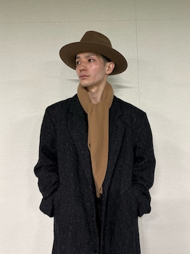 「ハットコーデ」｜overriderintaroさん（メンズ・161cm）の冬コーディネート
