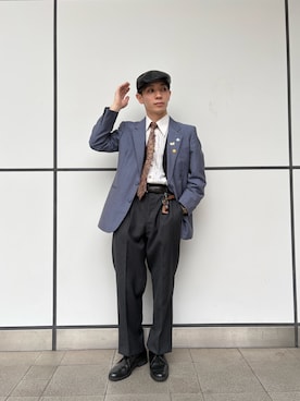 「arth（アース）のアイテム（帽子）」を使った、Rintaroさん（メンズ・161cm）の秋コーディネート