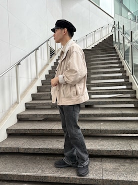「アイテム（キャスケット）」を使った、overriderintaroさん（メンズ・161cm・20代）の秋コーディネート