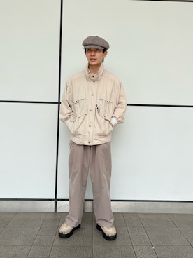 「アイテム（キャスケット）」を使った、overriderintaroさん（メンズ・161cm）の秋コーディネート