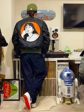 「GAP（ギャップ）のアイテム（パンツ）」を使った、lowrellさん（メンズ・165cm）の春コーディネート