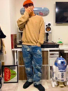 「KANGOL（カンゴール）のアイテム」を使った、lowrellさん（メンズ・165cm）の春コーディネート