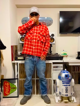 「IRVINのアイテム（キャップ、グレー系）」を使った、lowrellさん（メンズ・165cm）の春コーディネート