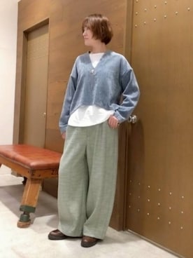 「rapiecage（ラピエサージュ）のアイテム」を使った、komukai.さん（レディース・166cm）の秋コーディネート