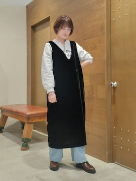 「FIL DE FER（フィルデフェール）のアイテム」を使った、komukai.さん（レディース・166cm）の秋コーディネート