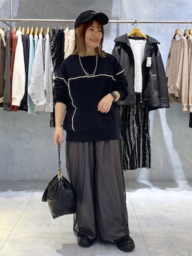 「LEPSIM（レプシィム）のアイテム（Tシャツ/カットソー）」を使った、kayoさん（レディース・148cm）の秋コーディネート