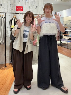 「LEPSIM（レプシィム）のアソートビスチェ　1044015（その他トップス、ホワイト系）」を使った、kayoさん（レディース・148cm）の夏コーディネート