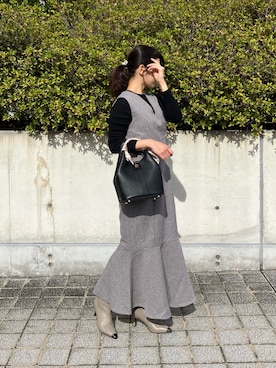 「アイテム（ジャンパースカート）」を使った、卑弥呼 あべのﾊﾙｶｽ近鉄店 NICALさん（レディース・152cm）の秋コーディネート