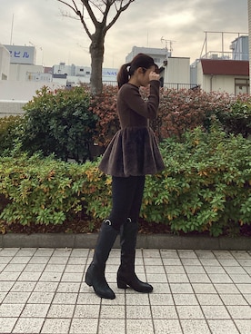 「NICAL（ニカル）のアイテム」を使った、卑弥呼 あべのﾊﾙｶｽ近鉄店 NICALさん（レディース・152cm）の冬コーディネート